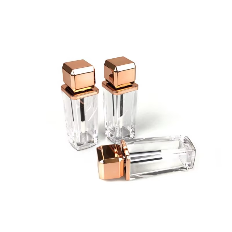Buy Rose Gold Metal Cosmetic Packaging Tubes Lip
metal And Clear Tub